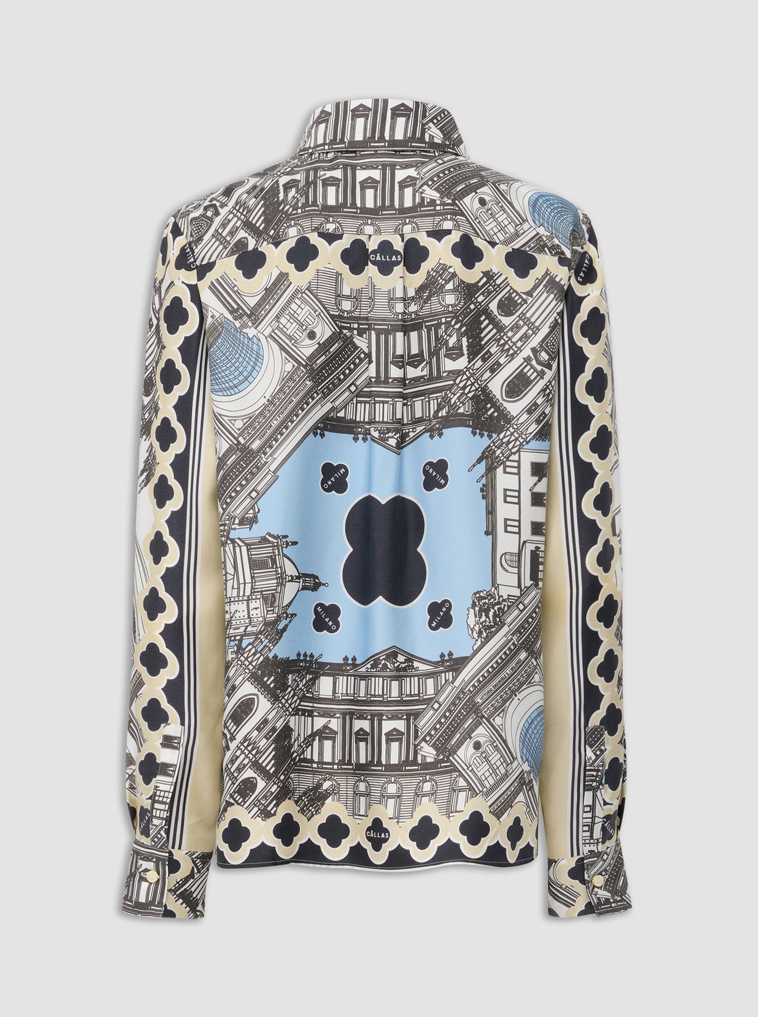 BROOKS Milano silk shirt Black/White