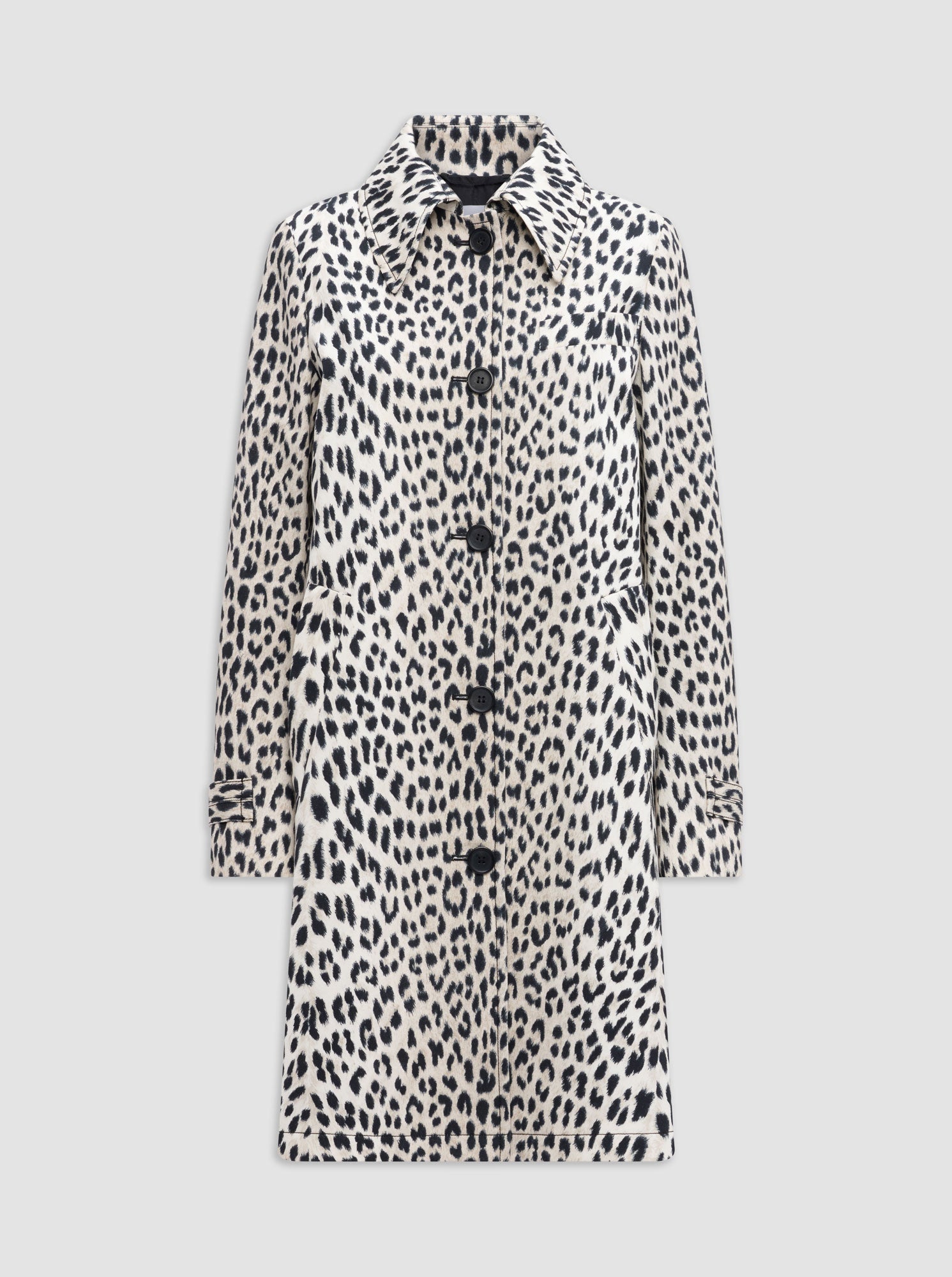 ALAINE Animal Print Car Coat