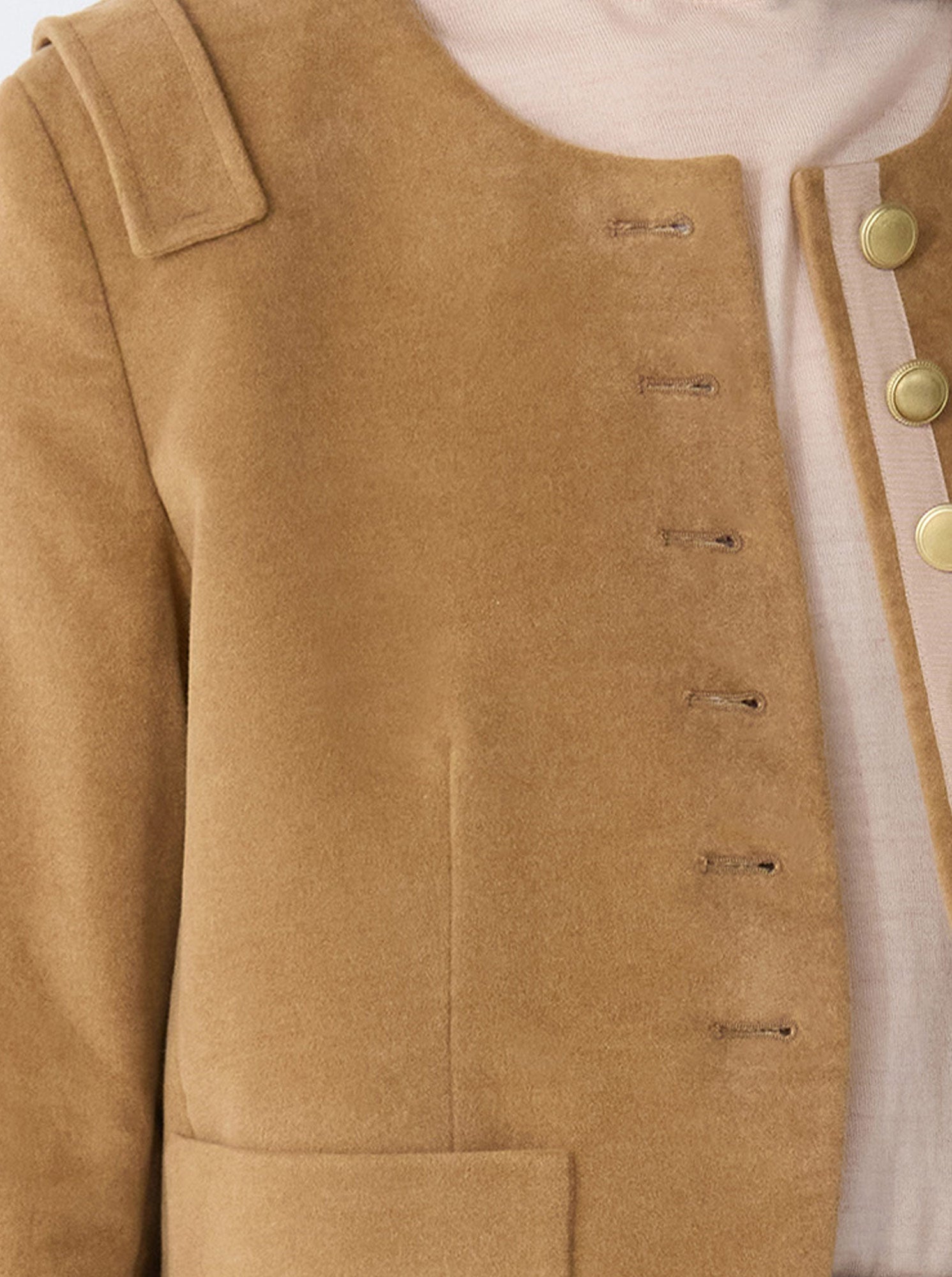 AUBREY Cropped Jacket Camel