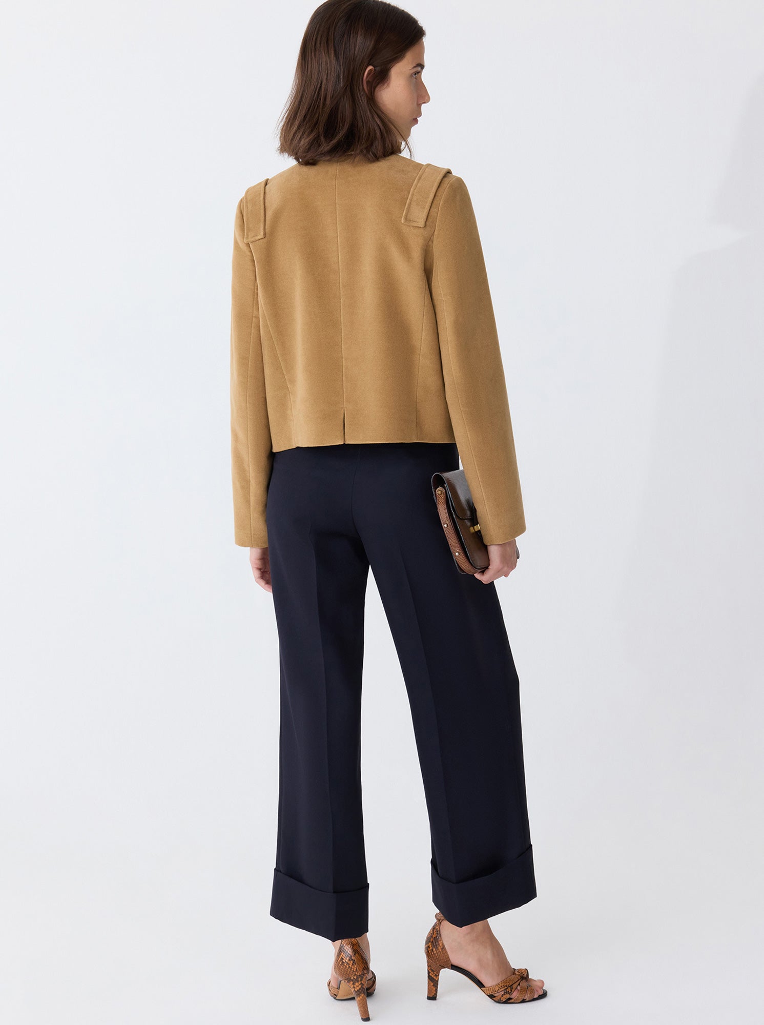AUBREY Cropped Jacket Camel