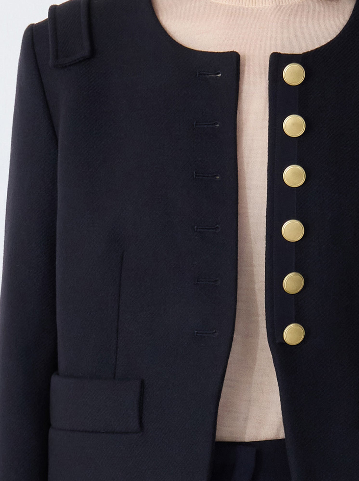 AUBREY Cropped Jacket Navy