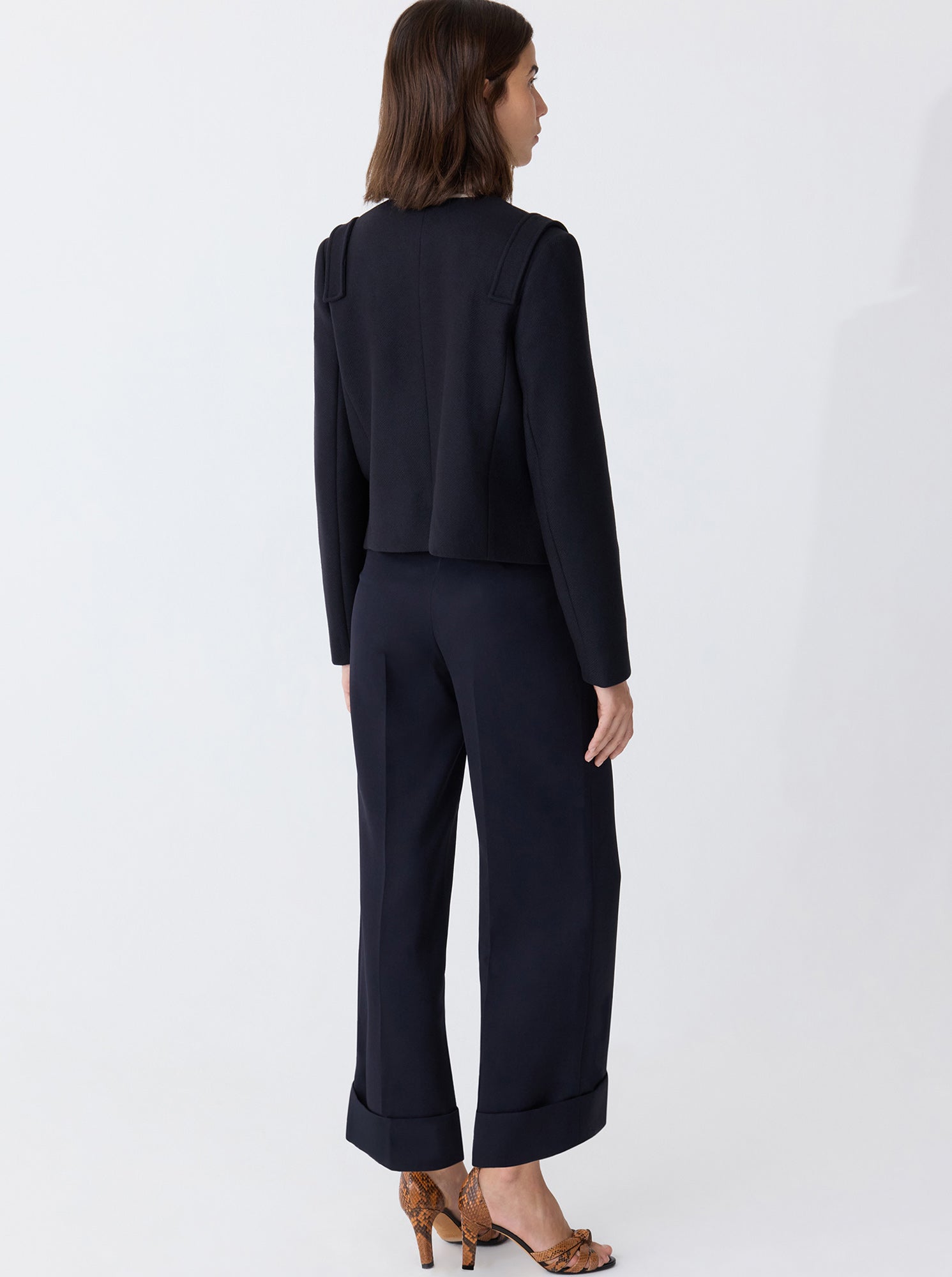 AUBREY Cropped Jacket Navy