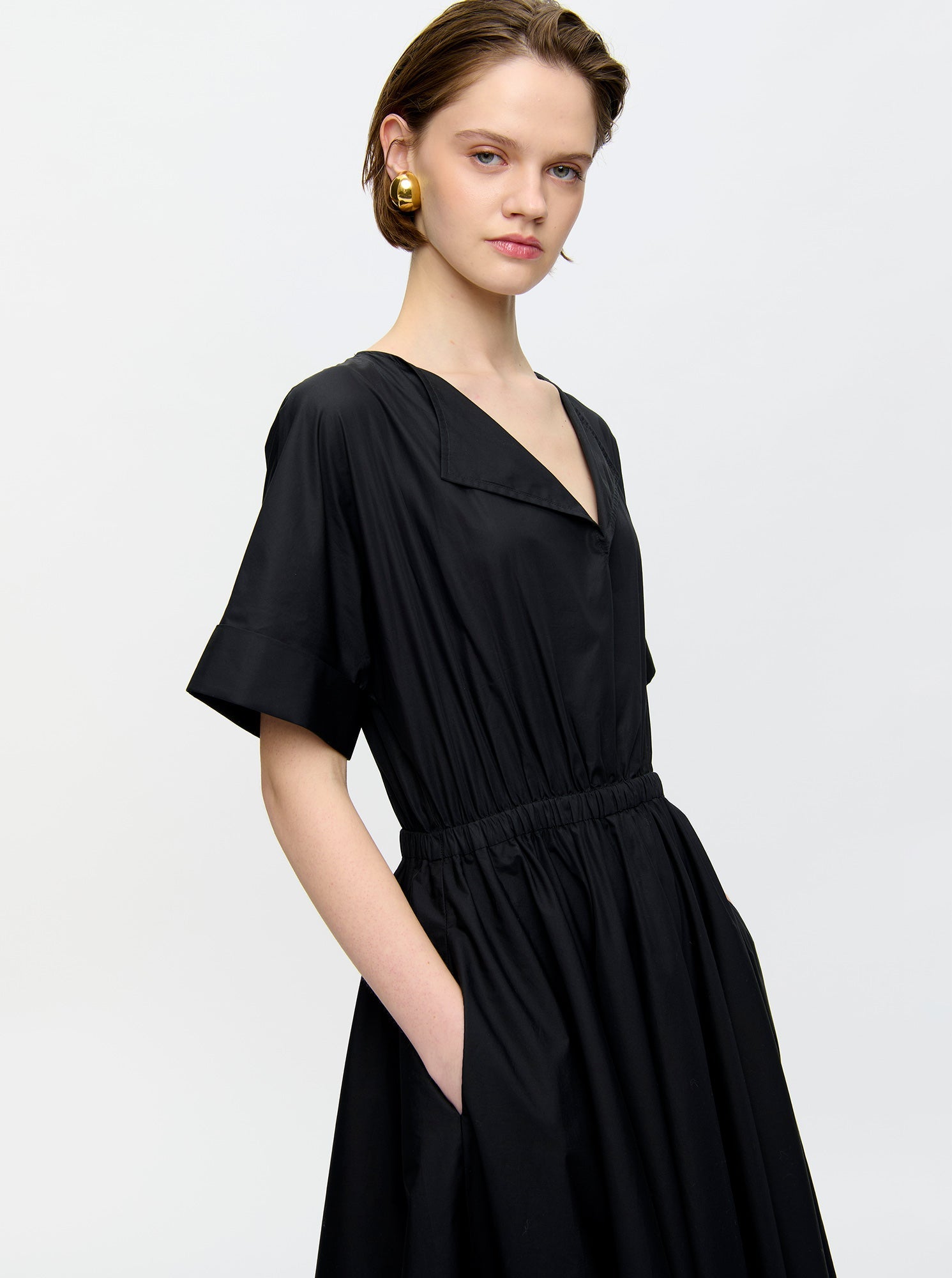 BEATRICE Balloon hem dress Black