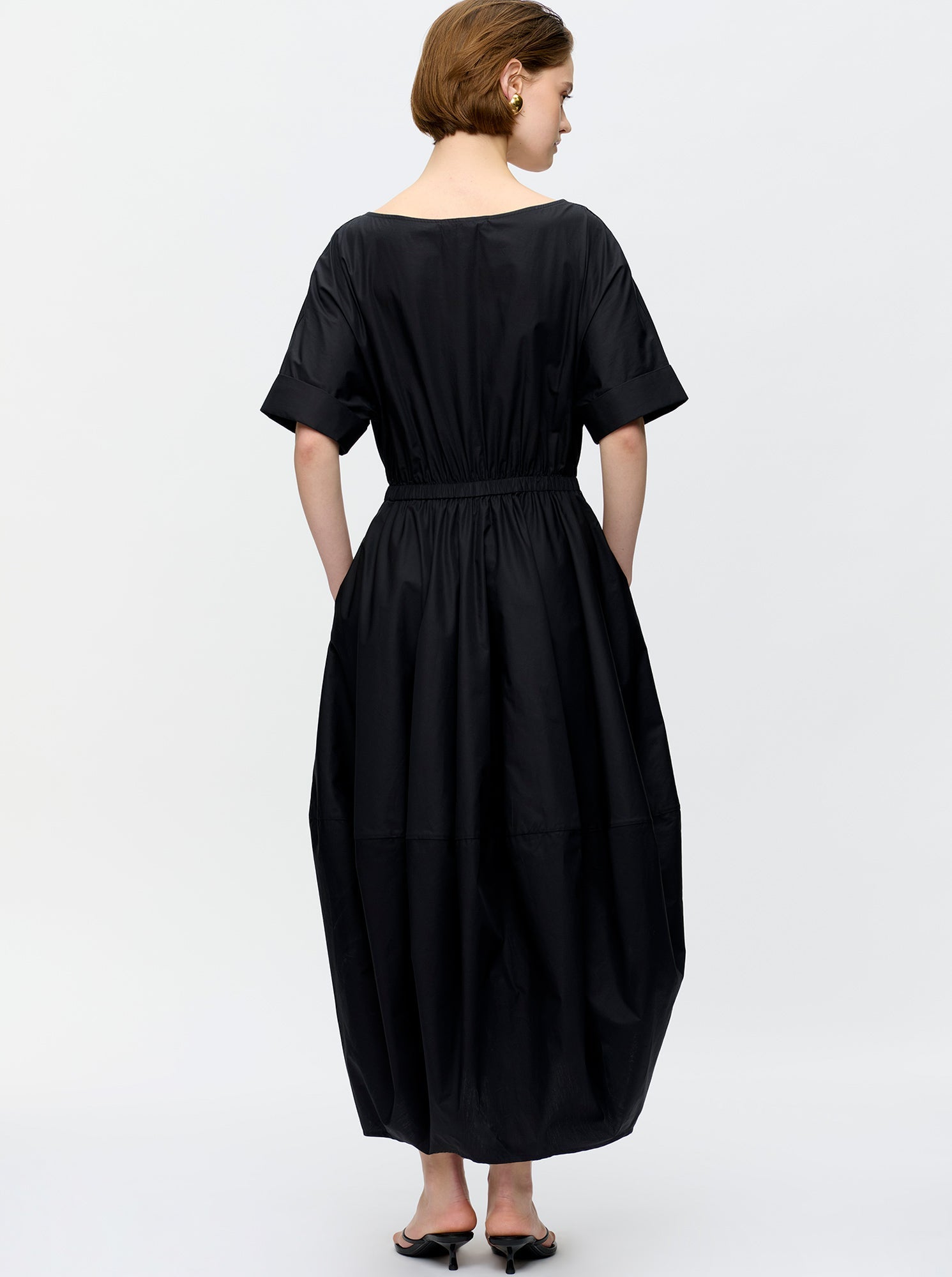 BEATRICE Balloon hem dress Black