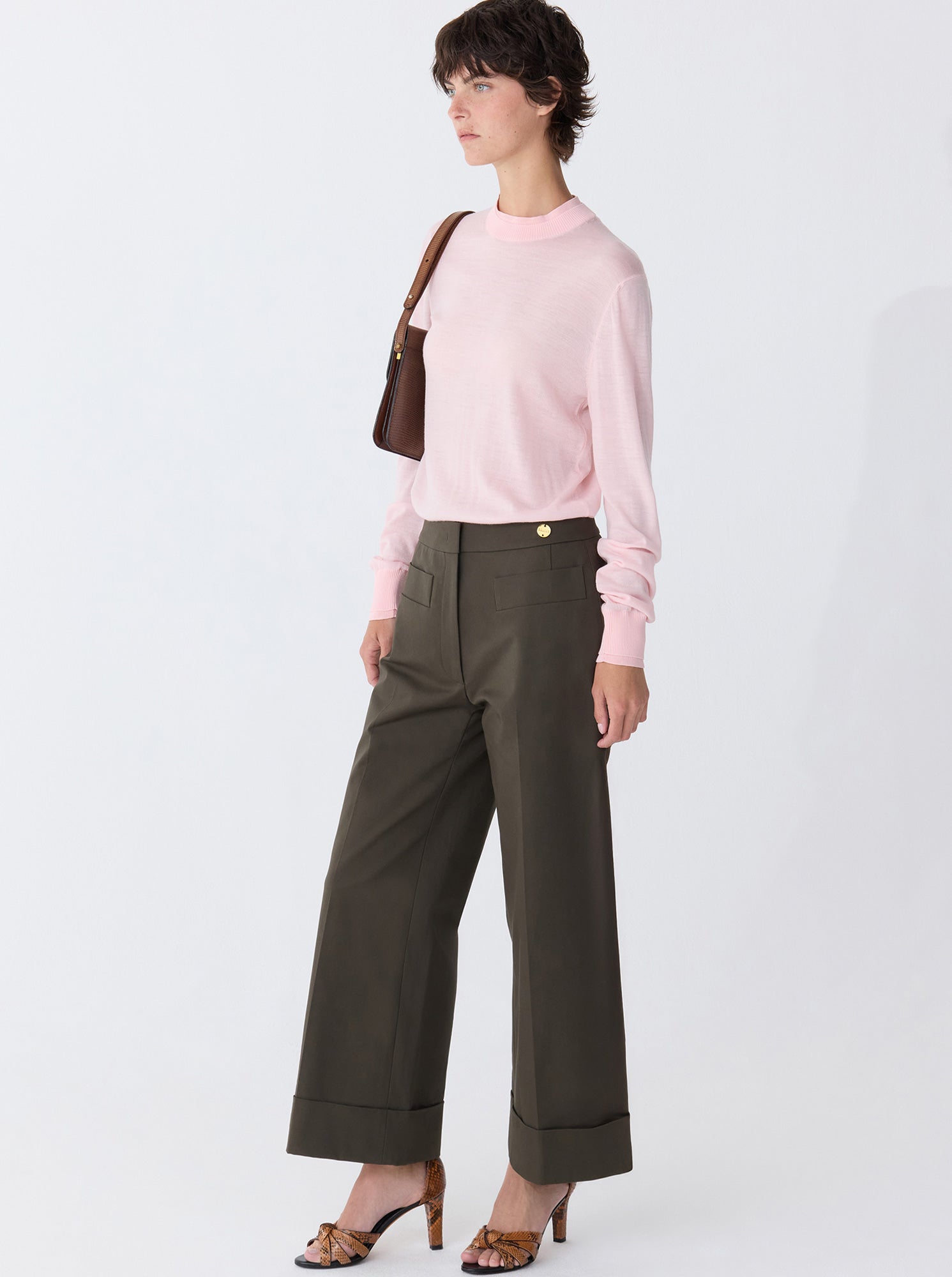 BRODY Crop/cuff Pant Forest