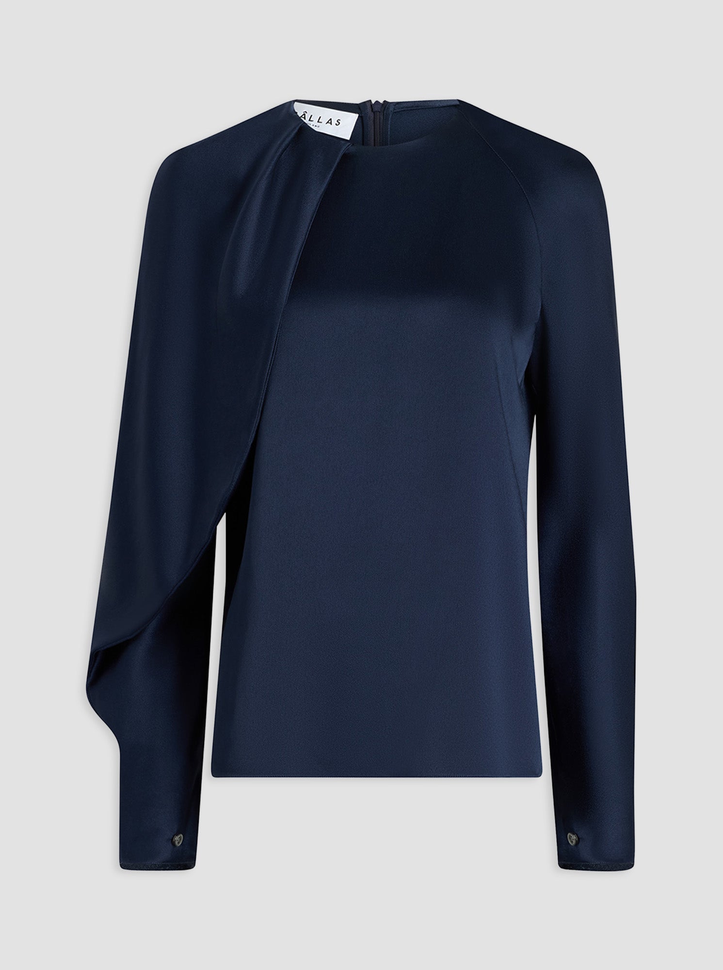 BLISS Drape sleeve Blouse Navy