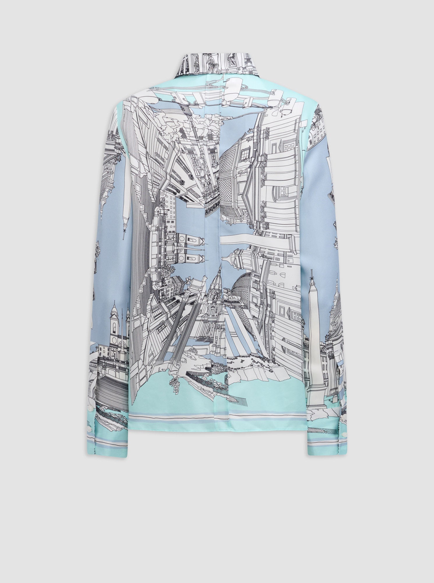 CAMERON Rome silk shirt Turquoise