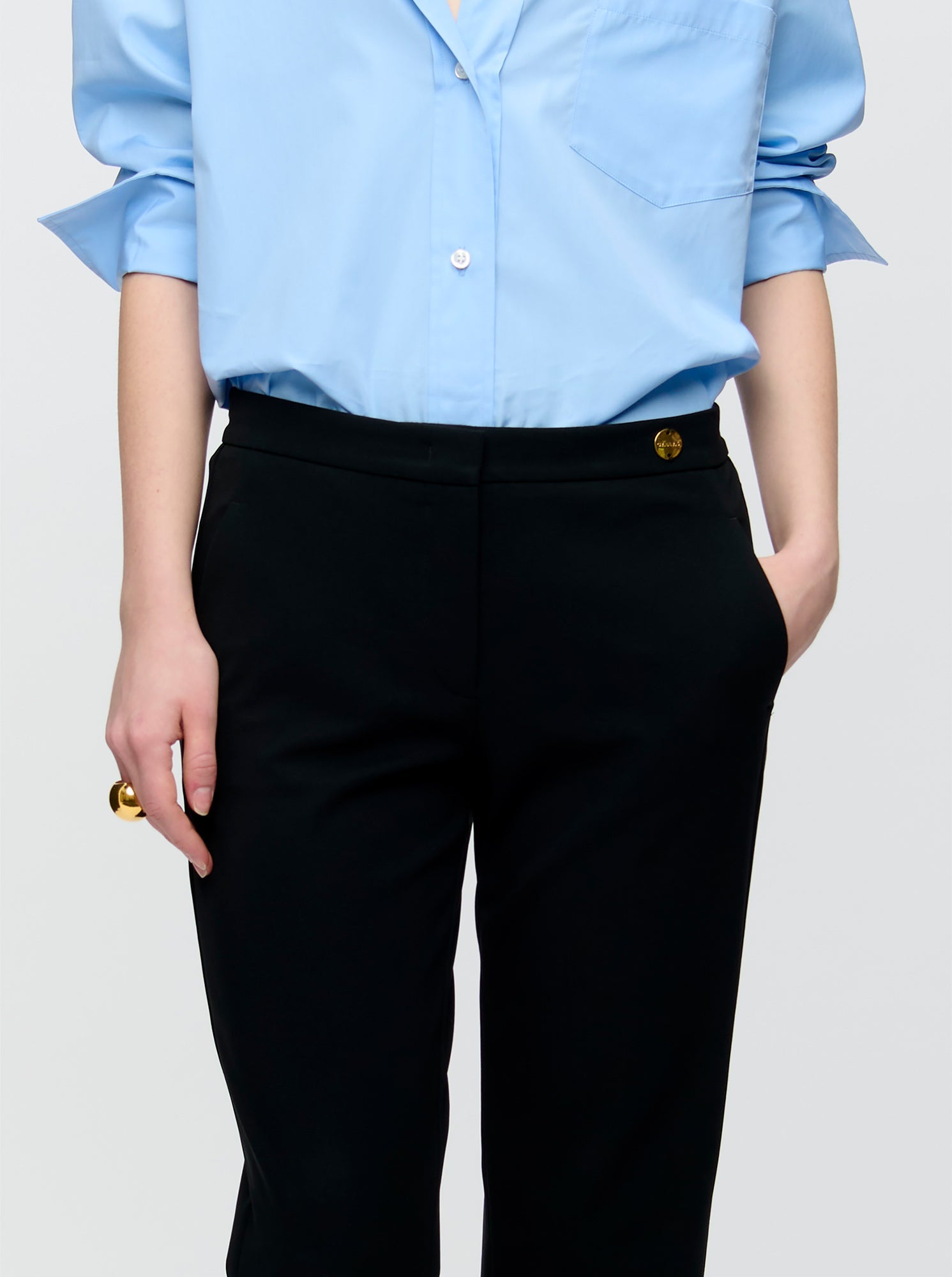 CHARLOTTE Stretch Crepe Pant Black