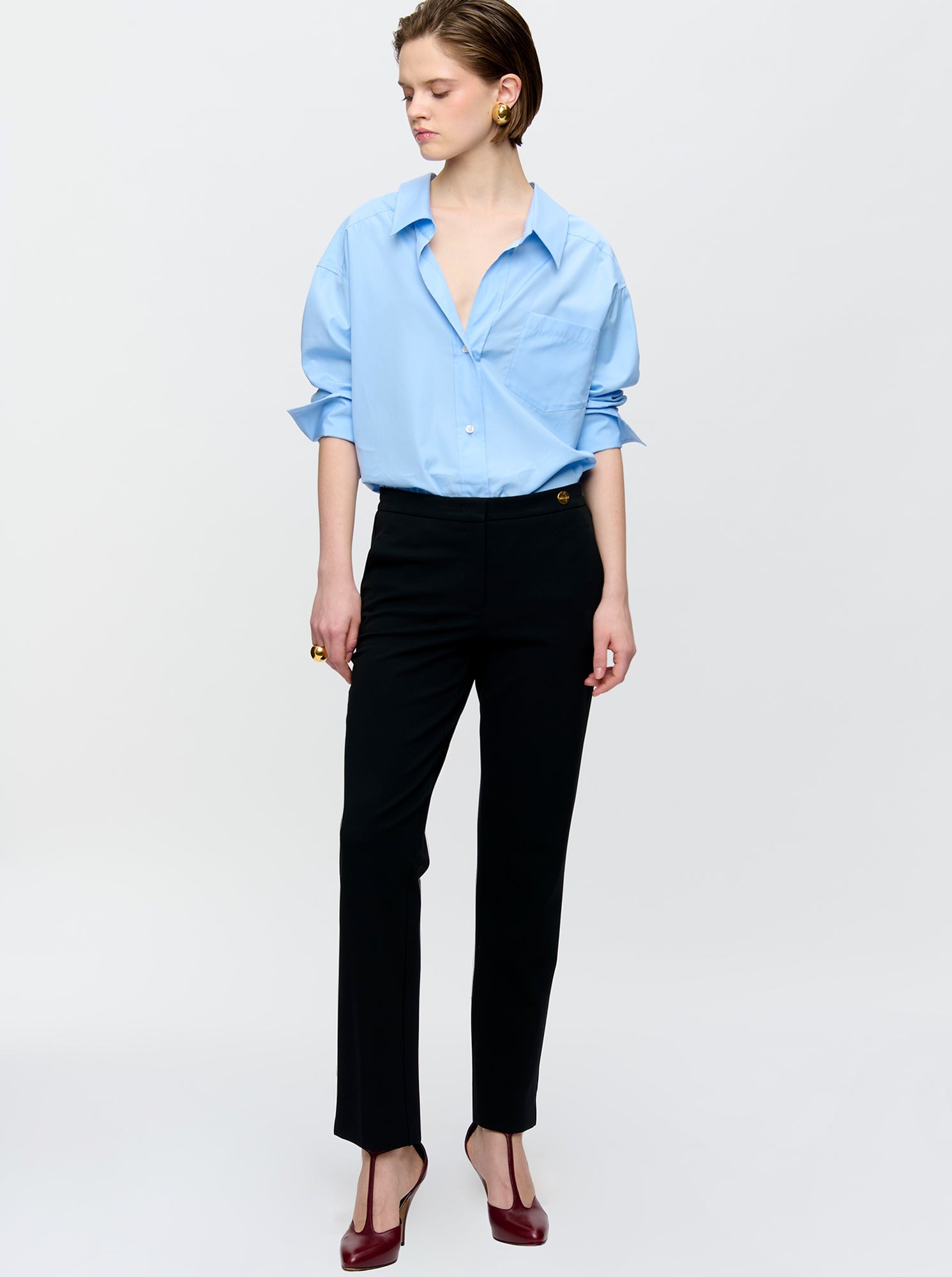 CHARLOTTE Stretch Crepe Pant Black