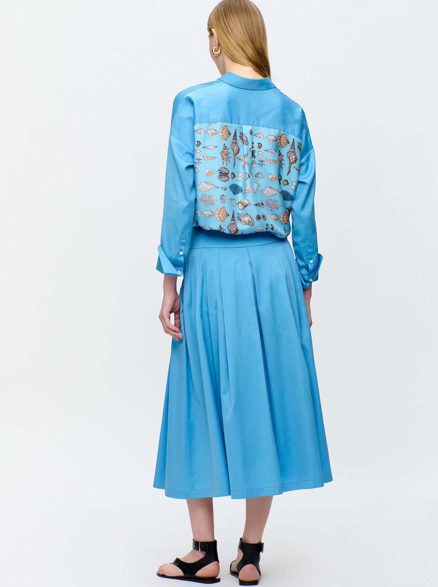 CONSUELA Pleated full skirt Blue