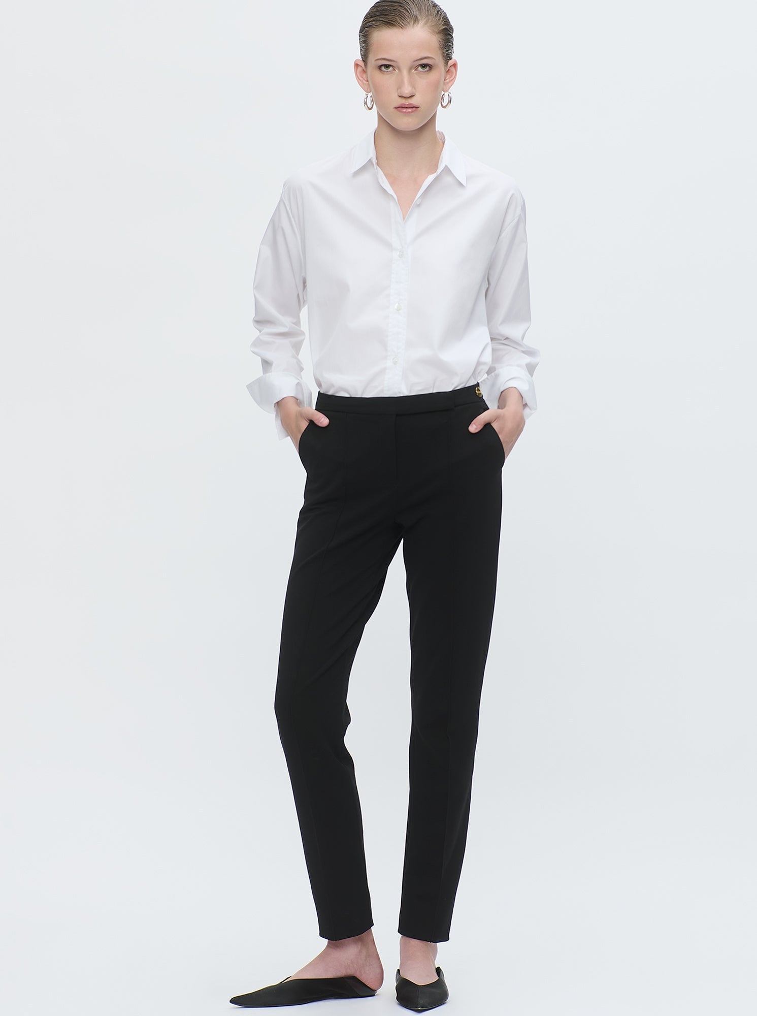CORY Jersey slim pant Black