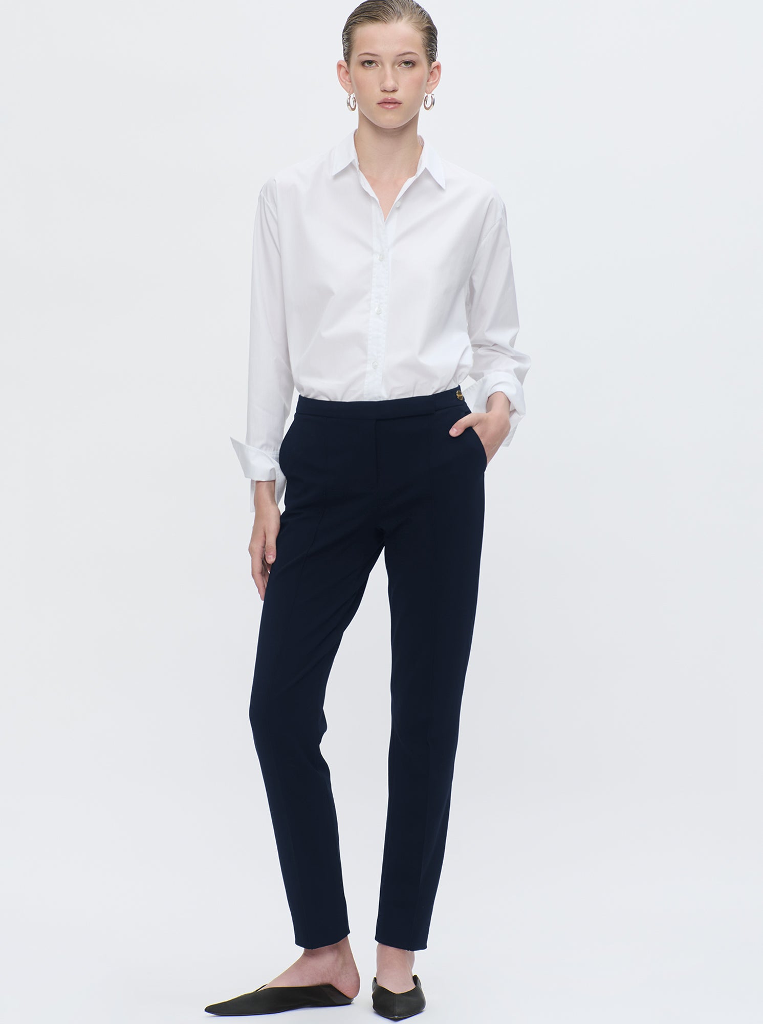 CORY Jersey slim pant Navy