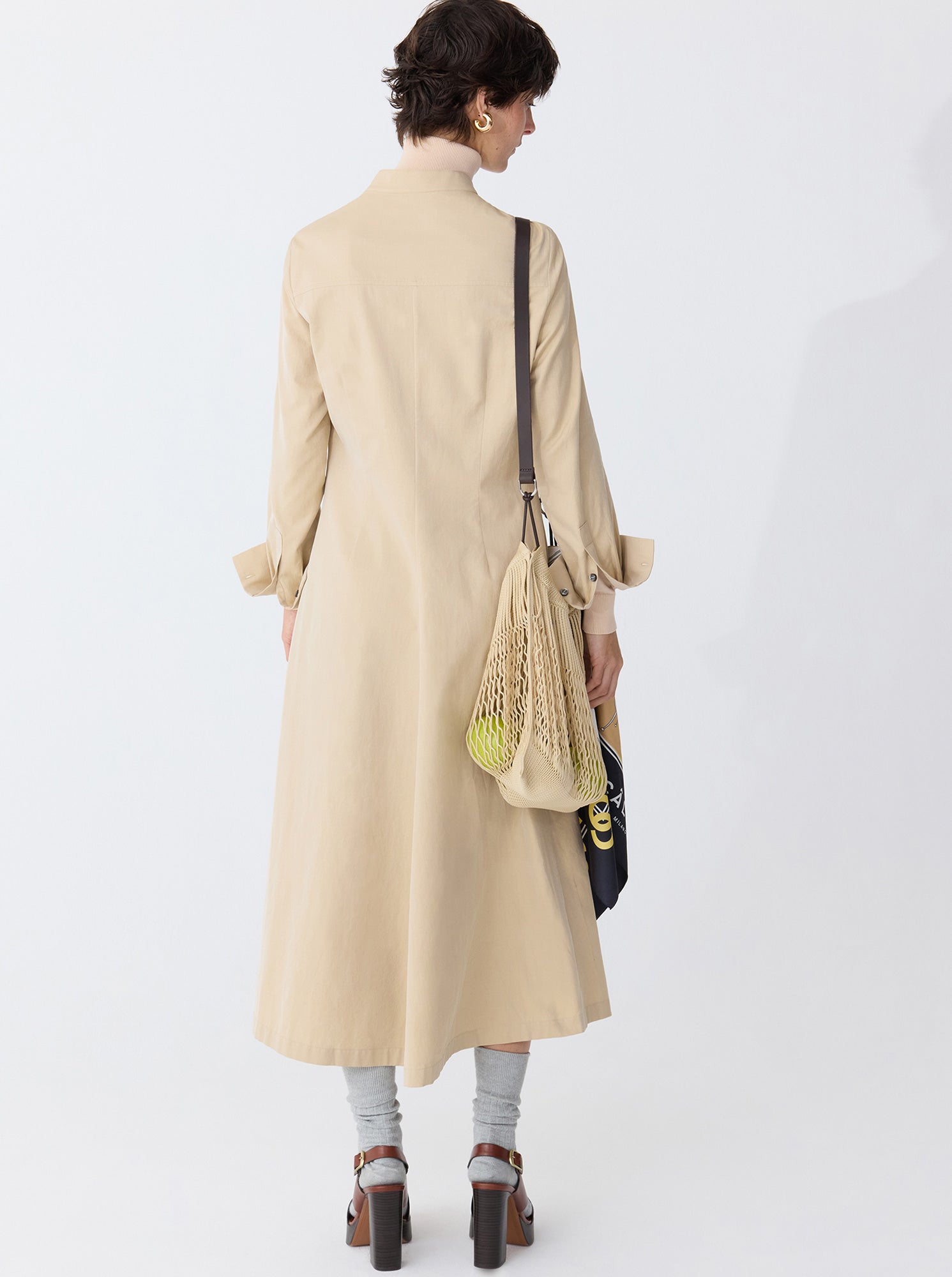 GENNY Longsleeve Shirtdress Pale Camel