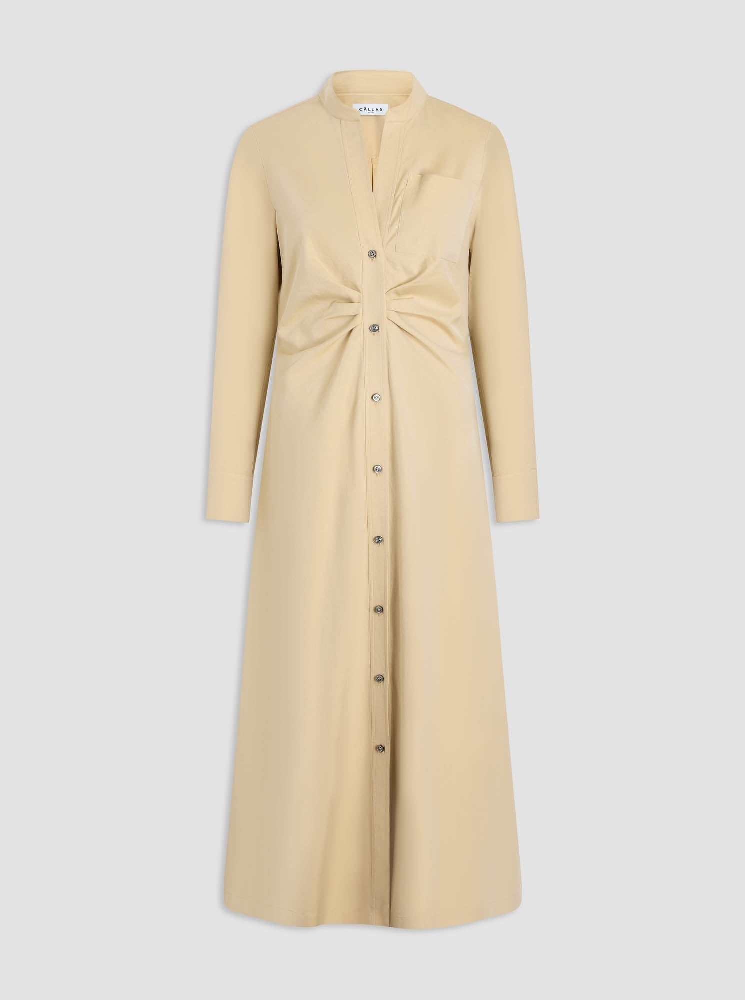 GENNY Longsleeve Shirtdress Pale Camel