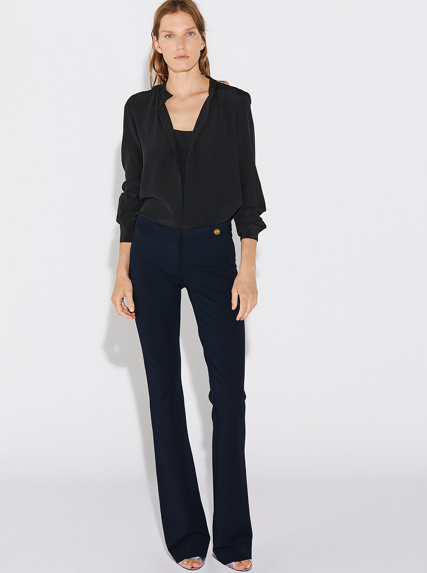 JULES Stretch Crepe Pant Navy