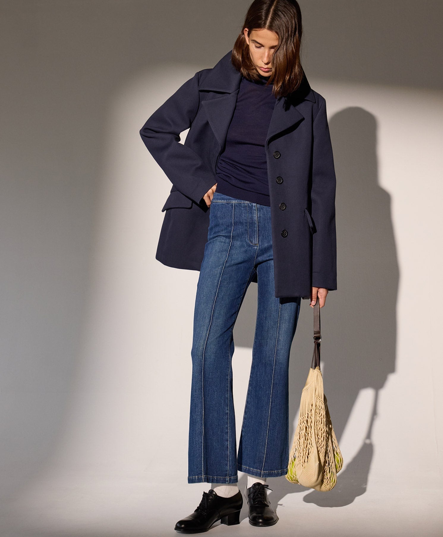 LOLA Denim crop flare jean Indigo