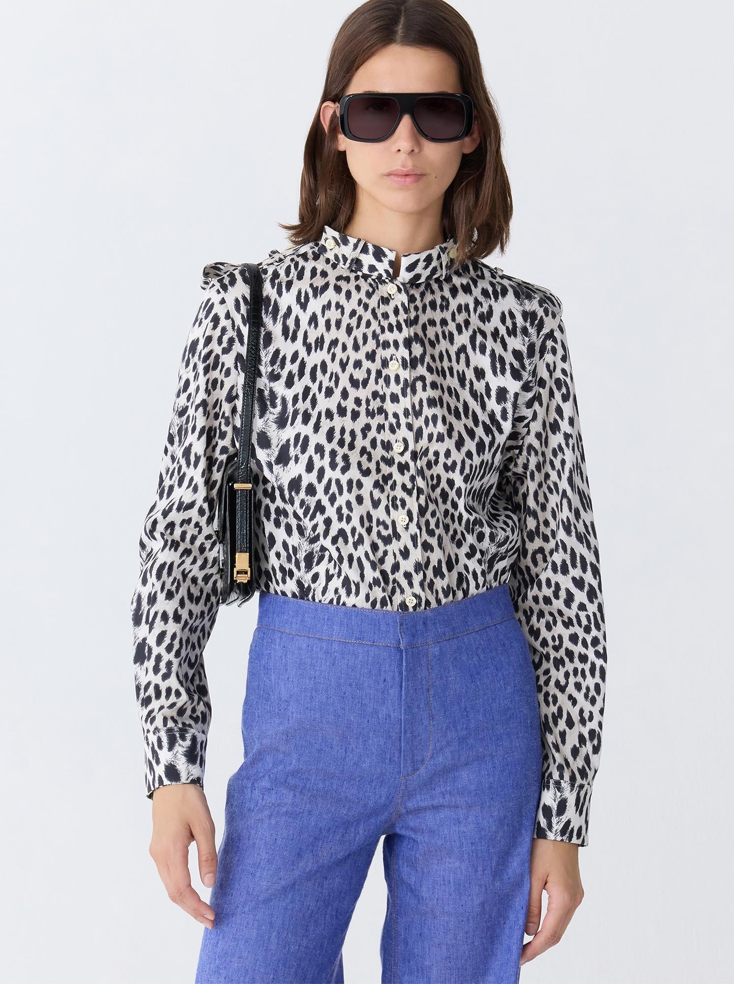MIKA Bandcollar Shirt Cheetah