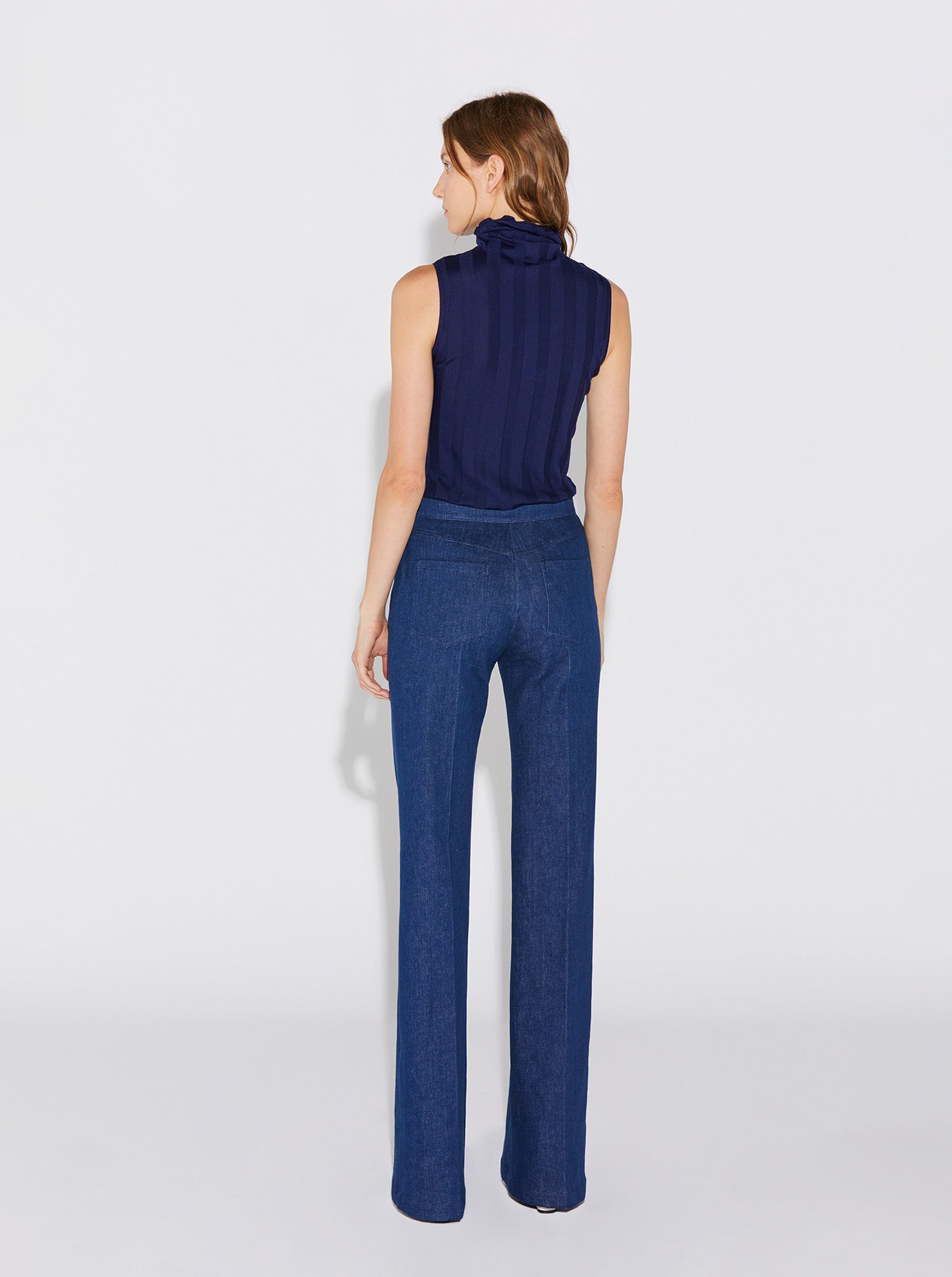 ROMY Sleeveless Turtleneck in Navy