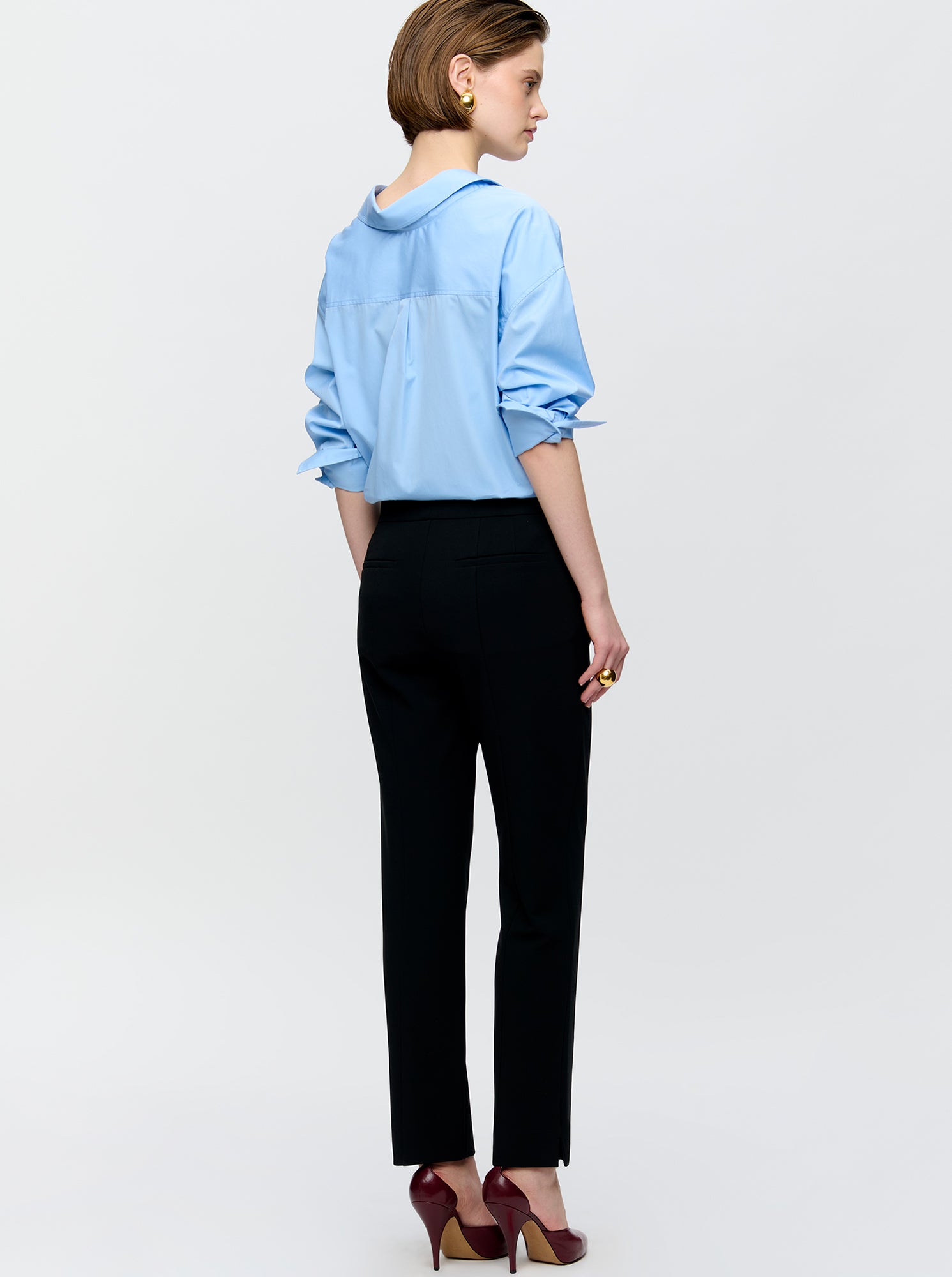 CHARLOTTE Stretch Crepe Pant Black