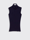 ROMY Sleeveless Turtleneck in Navy