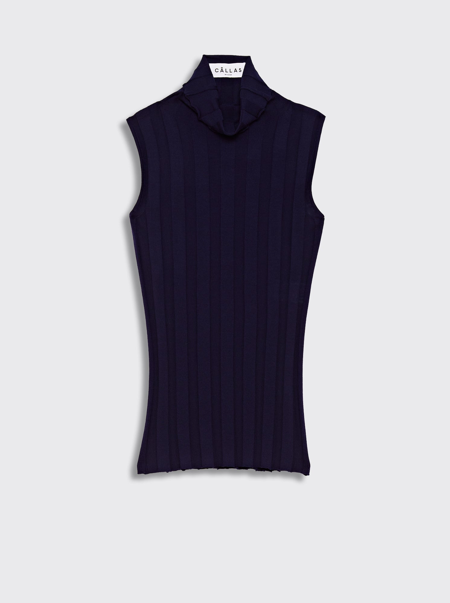 ROMY Sleeveless Turtleneck in Navy