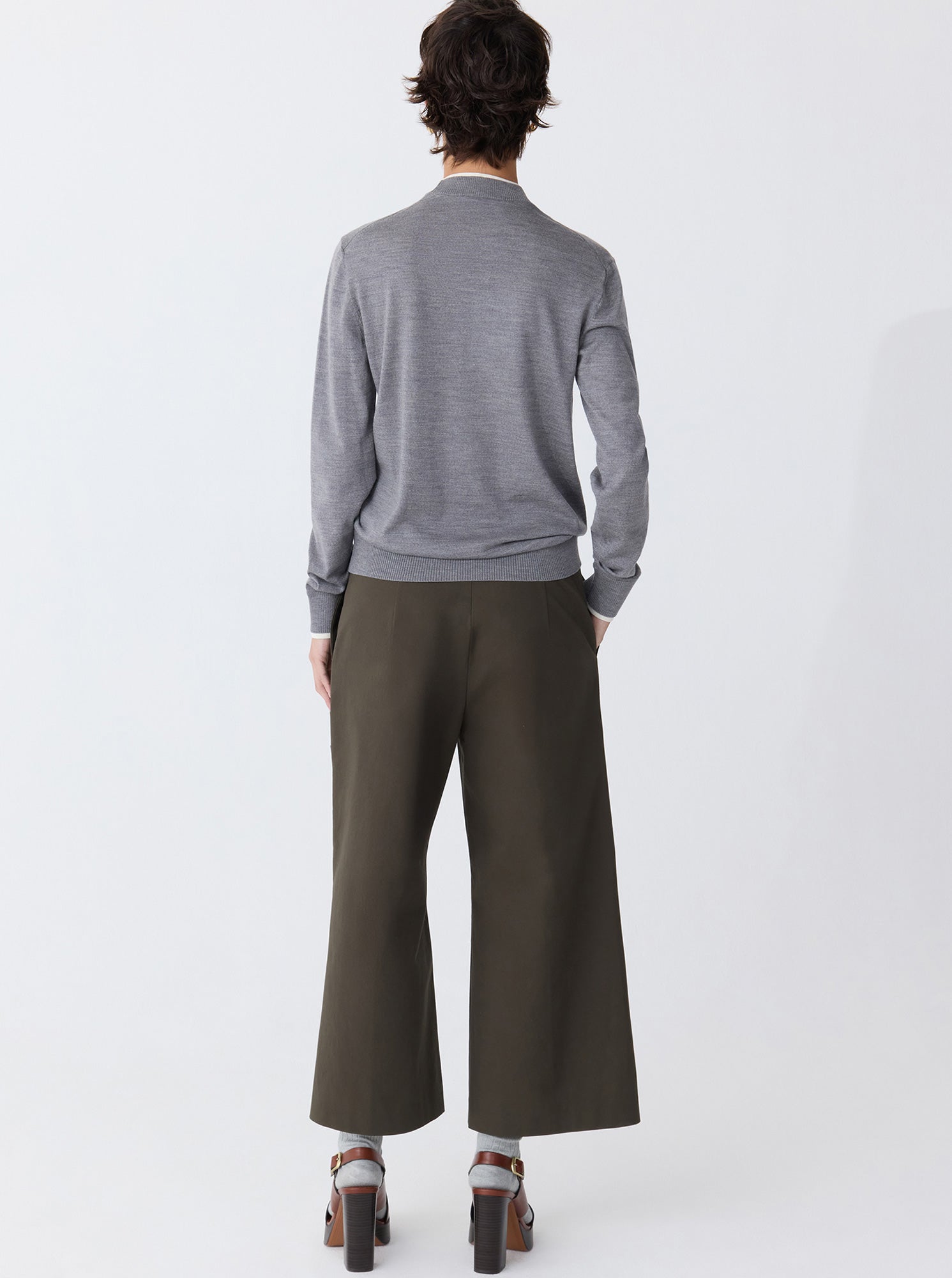 WYETH Cropped-leg Pant Military