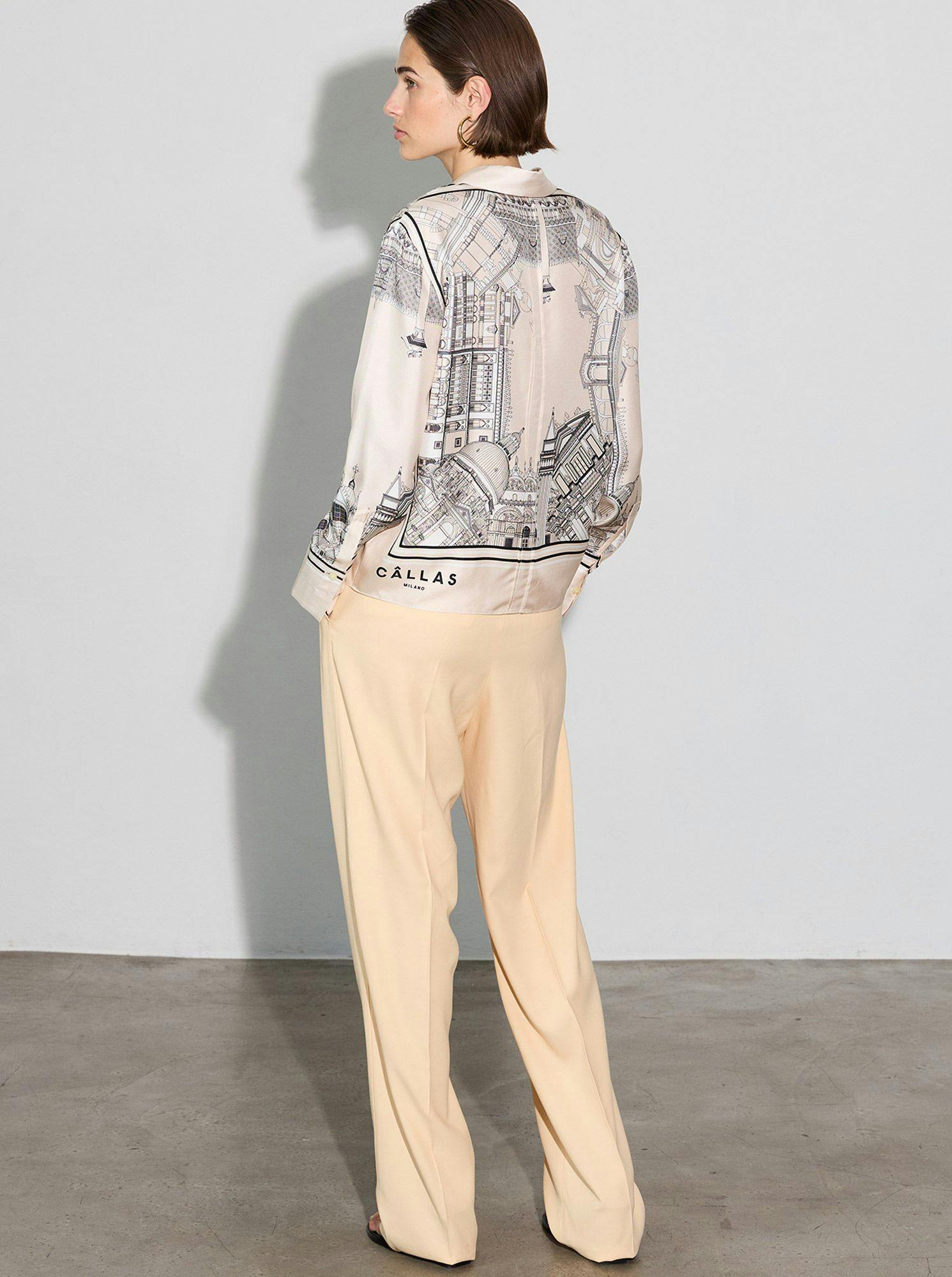 CAMERON Shirt VENICE PRINT White/Travertine